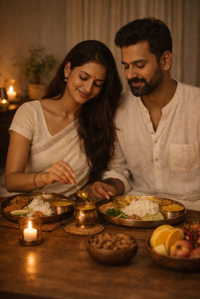 Sattvic Ayurvedic meals for couples to improve intimacy and wellness